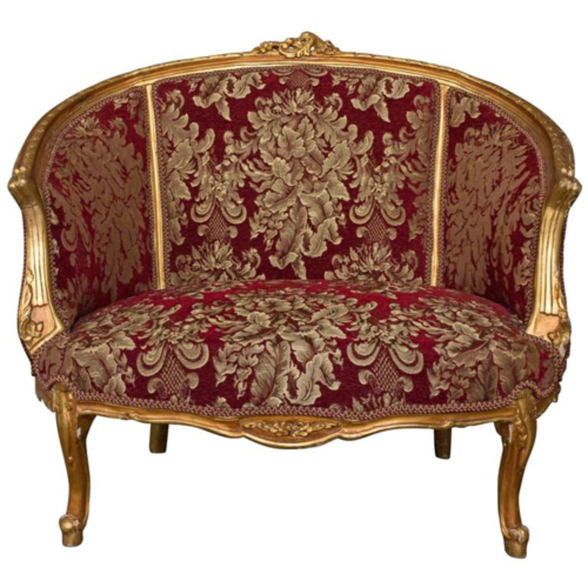 <p>French Rococo (Louis XV)</p><p>A long bergere; completely upholstered small sofa similar to a wide seat or a wide bergere</p>