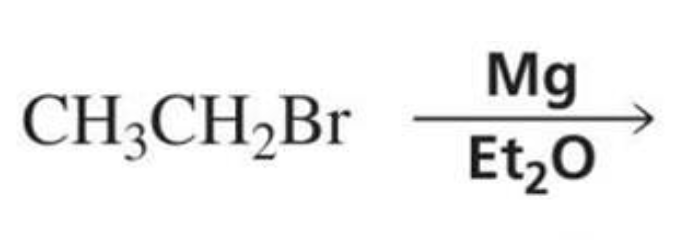<p>What is formed with:</p><p>Alkyl halide + Mg + Et<sub>2</sub>O (diethyl ether)</p>