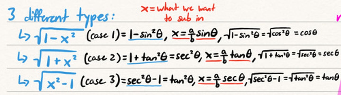 <p>Look for these if you can't just u-sub</p>