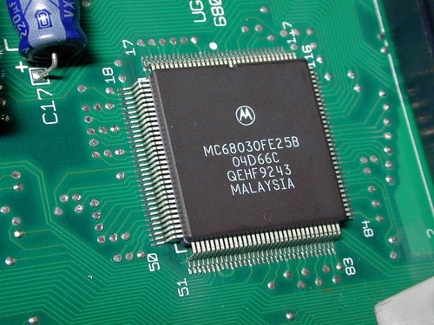 <p>An integrated circuit that contains all the functions of a central processing unit of a computer.</p>