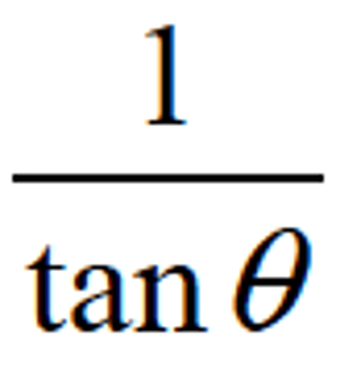 <p>ALSO EQUAL TO cosθ/sinθ</p>