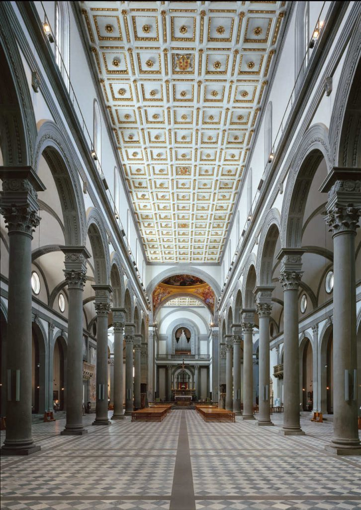 <p>Interior of Church San Lorenzo, Filippo Brunelleschi</p>