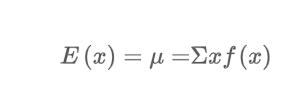 <p>The weighted mean of the random variable</p>