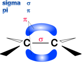 <p>A covalent bond formed by the sideways overlap of p orbitals.</p>