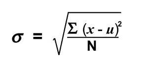 <p><strong>Standard deviation</strong></p>