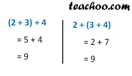 <p>the way in which numbers are grouped when adding or multiplying does not change the sum or product. </p>