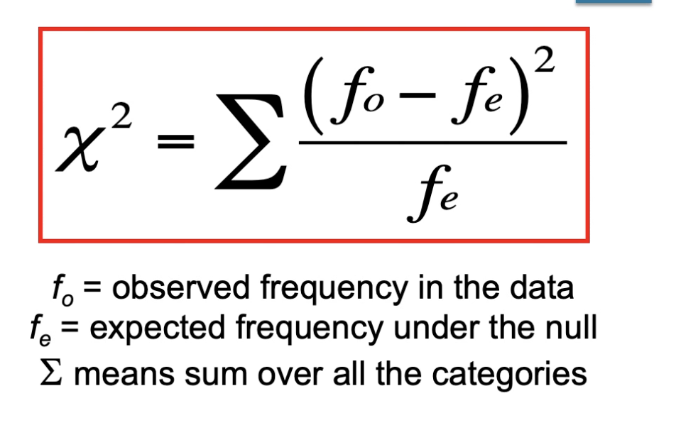 <p>X2 will be small if differences between f0 and fe are small</p>