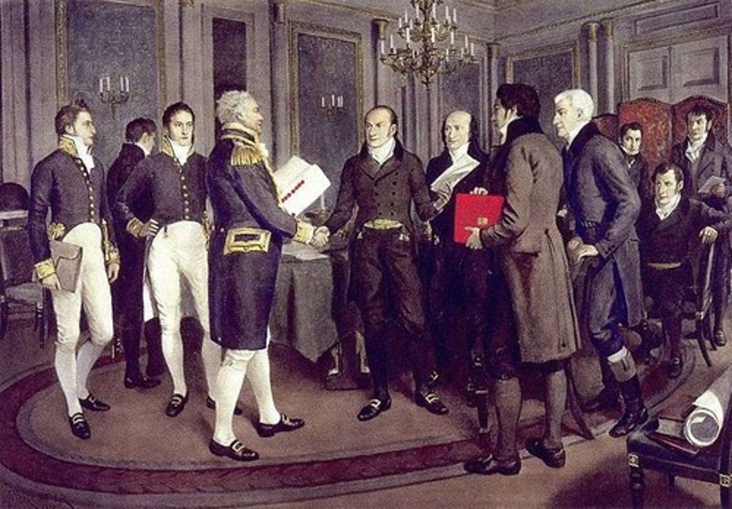<p>-Russian Tear Alexander I negotiated the treaty Belgium on December 24, 1814</p><p>*Returned prisoners, boundaries were preserved with no changes</p><p>-It took 6 weeks for the news</p>