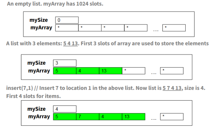 <p>important : when using array as data member the capacity must be a fixed constant number</p>