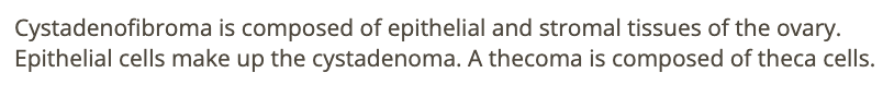 <p>d) cystadenofibroma </p>