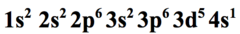 3d fills up so it is semi full, 3d⁵, leaving 4s as 4s¹