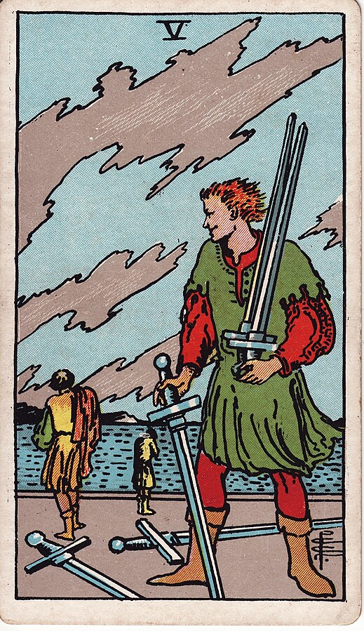 <p>Five of Swords</p>