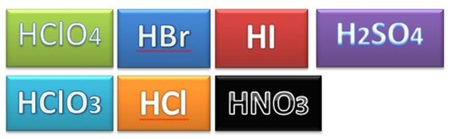 <p>(C) HBr</p><p>You should recognize that HBr is a strong acid!</p>