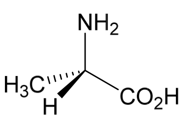 <p>Determine the configuration of the stereoisomer of alanine shown</p>