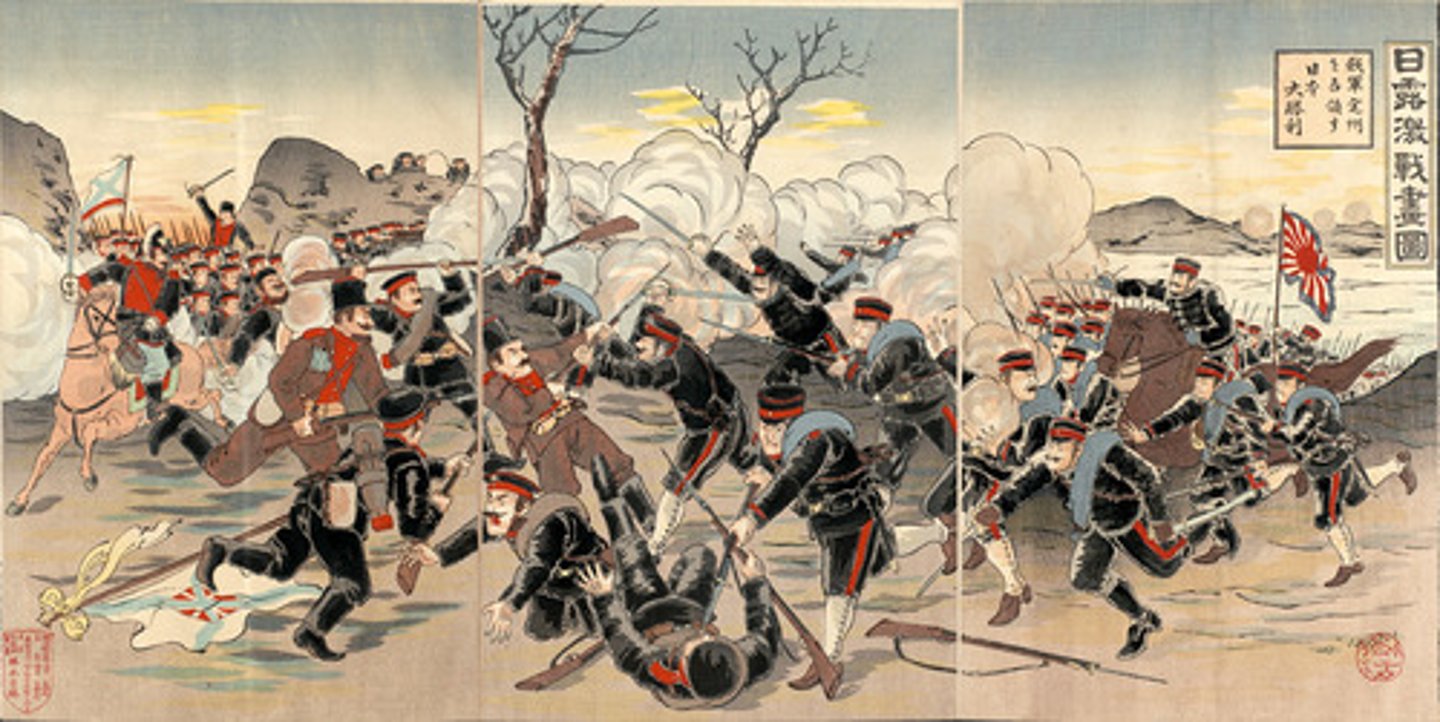 <p>Ending in a Japanese victory, this war established Japan as a formidable military competitor in East Asia and precipitated the Russian Revolution of 1905.</p>