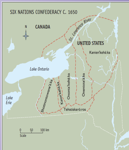 <p>Political alliance of six Indigenous nations located in what is now New York State, USA and Ontario, Canada.</p>