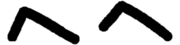 <p>へ ヘ</p>
