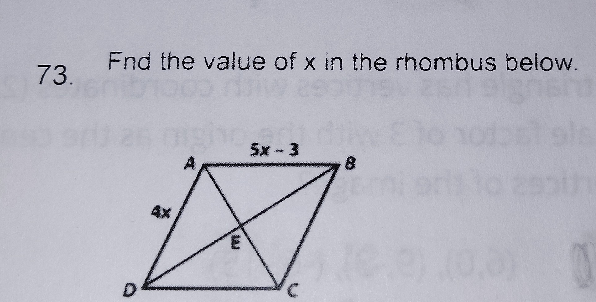 <p>Find the X</p>
