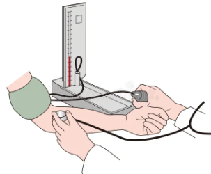 <p>because the old historical machine they used to measure BP was a vertical tube of mercury (Hg) and they would measure how high it would get in mm to find BP</p>