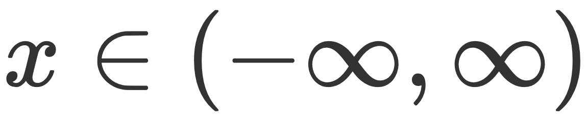 With rounded brackets (since they are not defined endpoints)