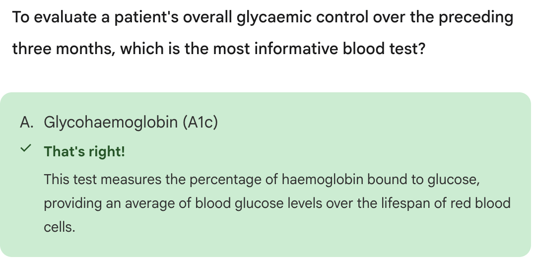 <p>It shows long-term glucose molecules attached to hemogloblin</p>