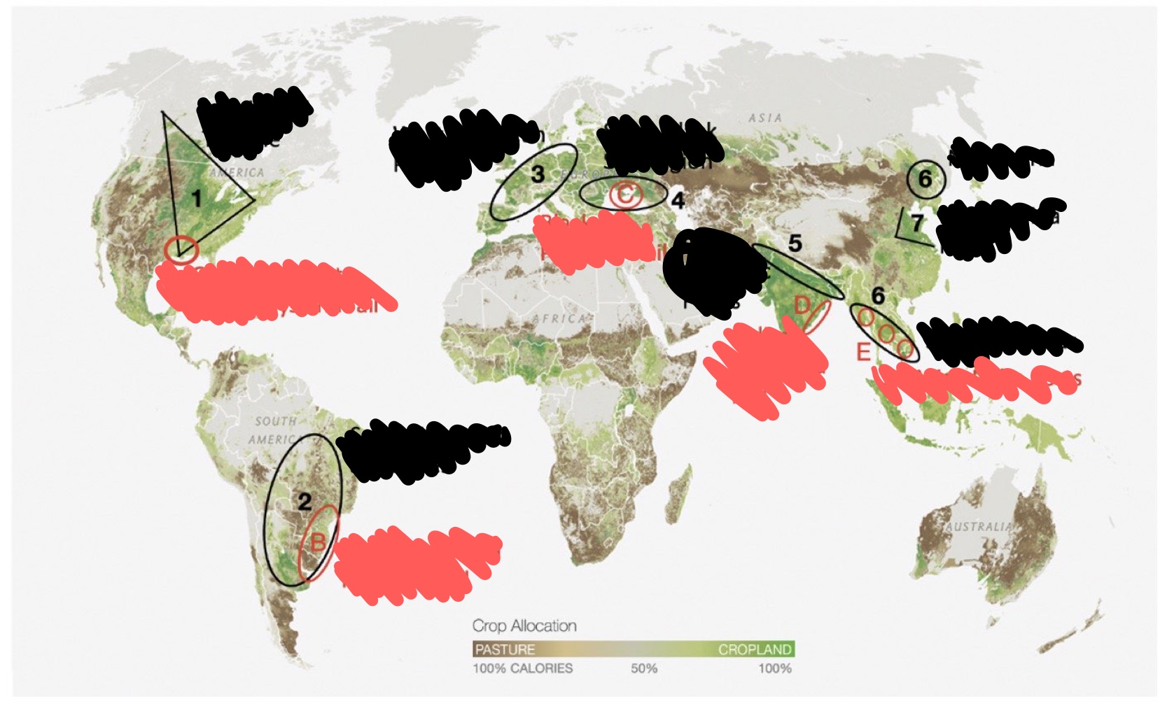 <p>World Agricultural Breadbaskets and Chokepoints</p>