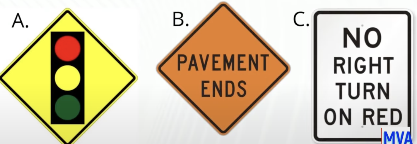 <p>Pavement ends. The paved surface ahead changes to a gravel or earth road. </p>