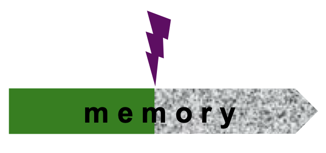 <p>Forgetting what has just happened. Loss of memory for events occurring&nbsp;“in front” of.</p>