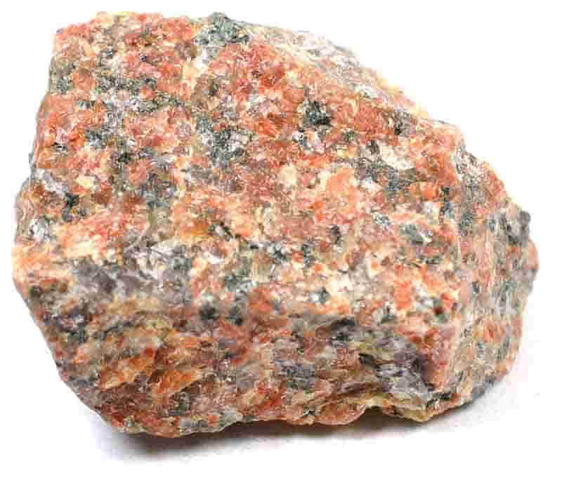 <p>grainy structure hard identifying - look for rocks with crystals. Look for shiny, flat surfaces within the rock—these are the crystal faces</p>