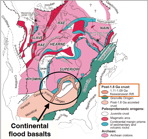 <p>Surrounding Lake Superior</p>