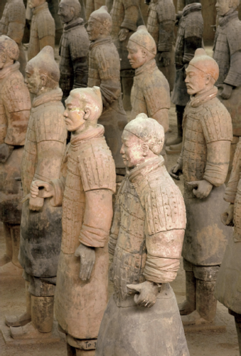 First Qin emperor Shihuangdi commissioned. All of the figures face East, where the danger was though to come from