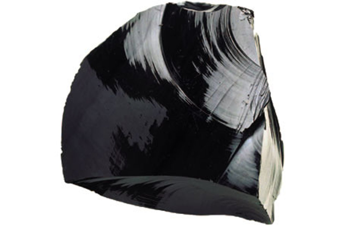 <p>when the outside of a rock looks like glass or a mirror.</p>