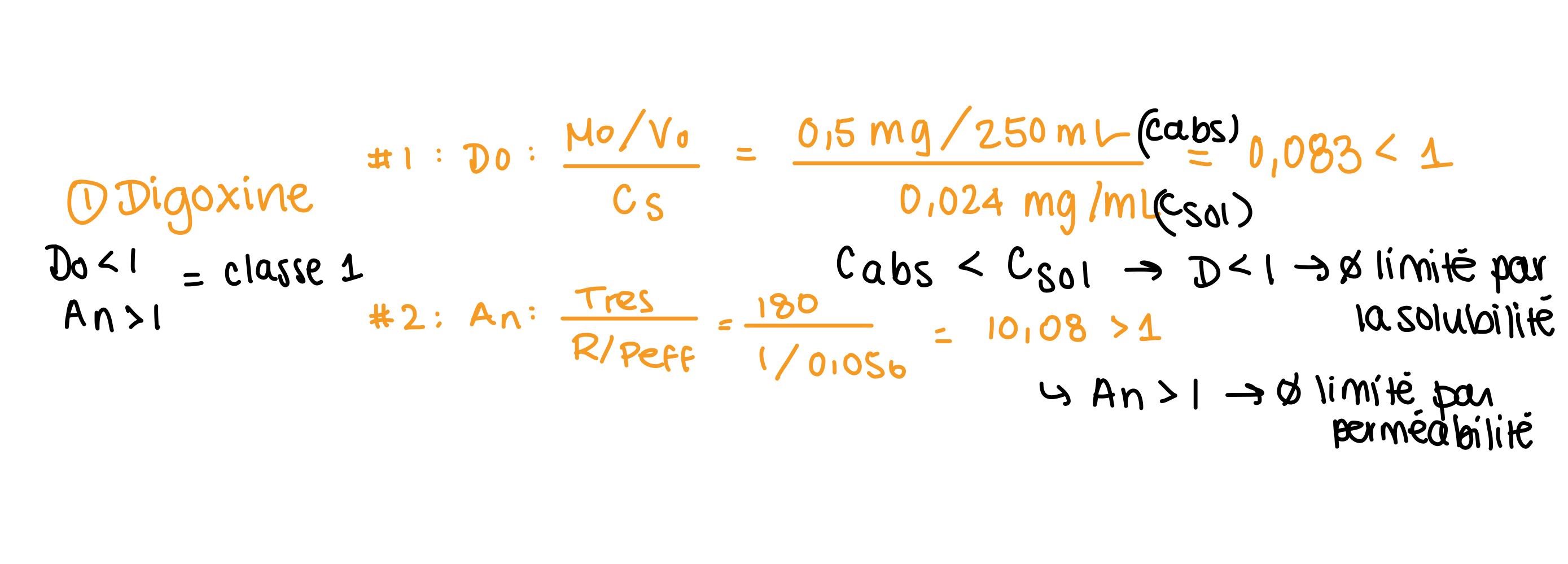 Rappel, V0 = 250 ml toujours