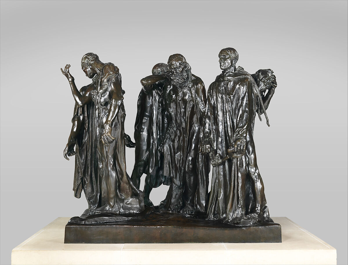 <p><em>Burghers of Calais</em><span>,</span></p><p><span> Auguste Rodin, </span></p><p><span>Post-Impressionism</span></p>