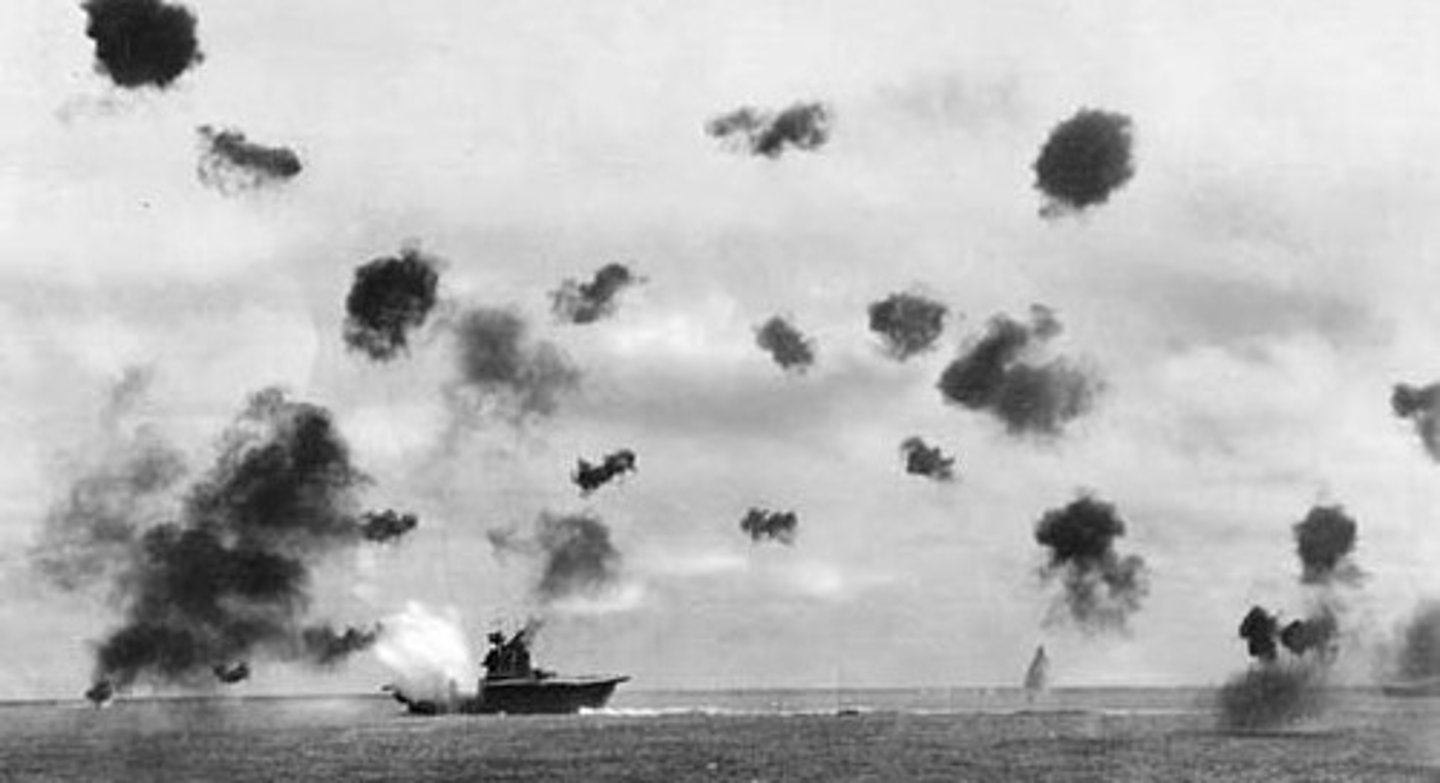 <p>A battle between Japanese and American naval forces that stopped the Japanese advance on Australia.</p>