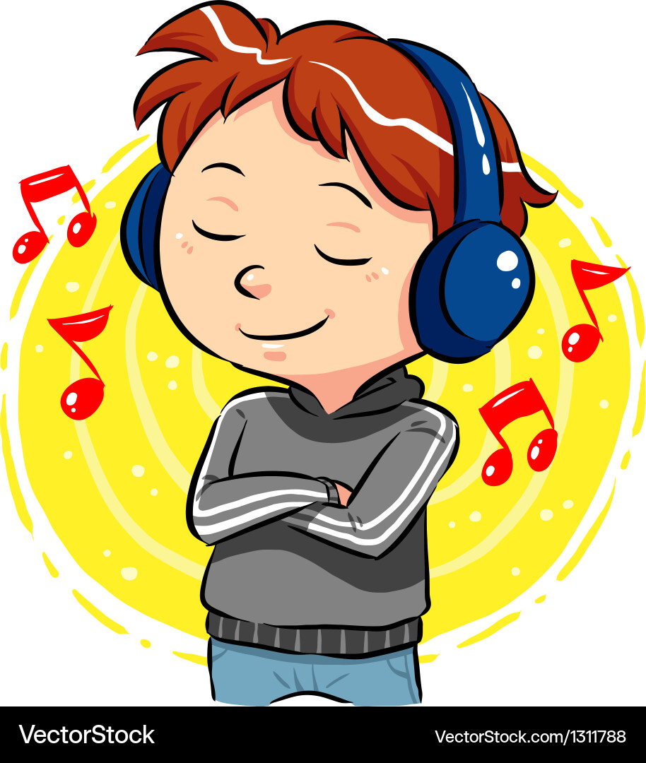 <p>Listen to music (v.phr)</p>