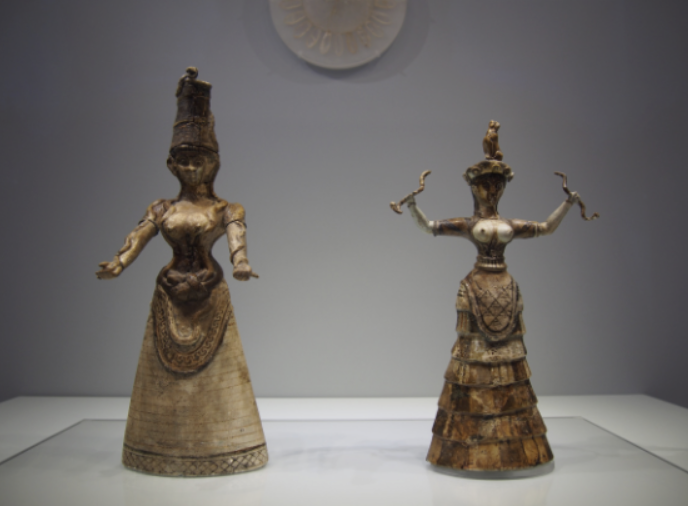 <p>Minoan Religion <span style="background-color: transparent; font-family: "EB Garamond", serif;"><span>Unknown what the Minoan religion is about, it could be possible the depiction of women could be fertility, snakes represent power and rebirth, possible underworld.</span></span></p>