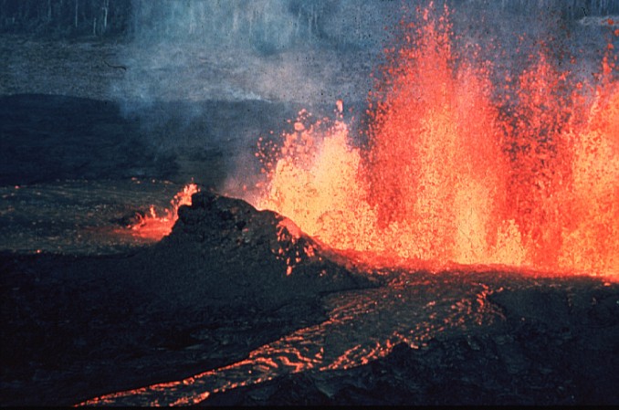 <p>Happened at Heimaey, Iceland, huge crack that spews lava.</p>