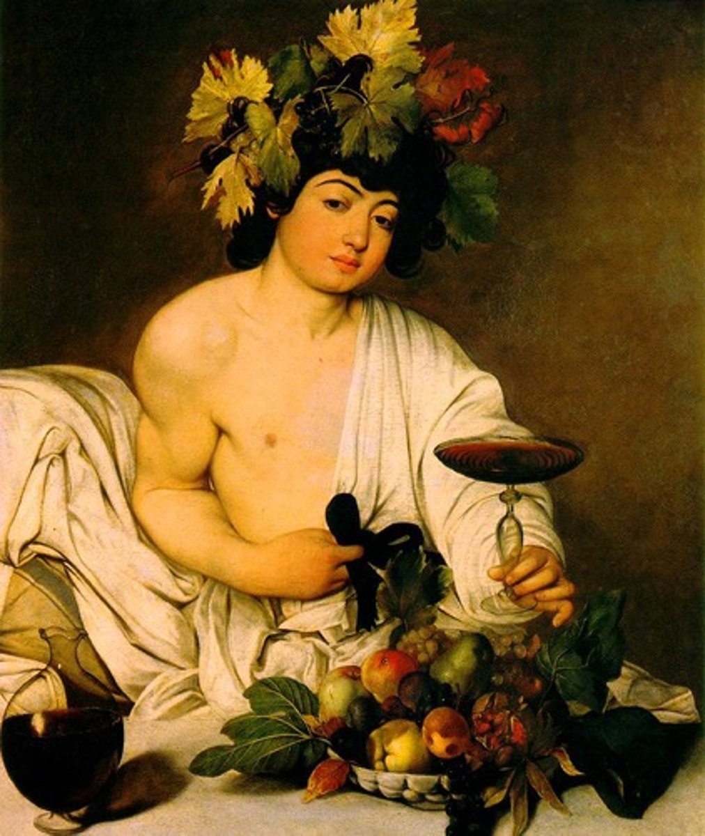 <p>[Dionysus]</p><p>god of wine, parties, fertility, symbol is grapes</p>