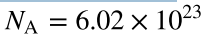 <p>the number of molecules or atoms in one mole of a substance (units are particles/mole)</p>