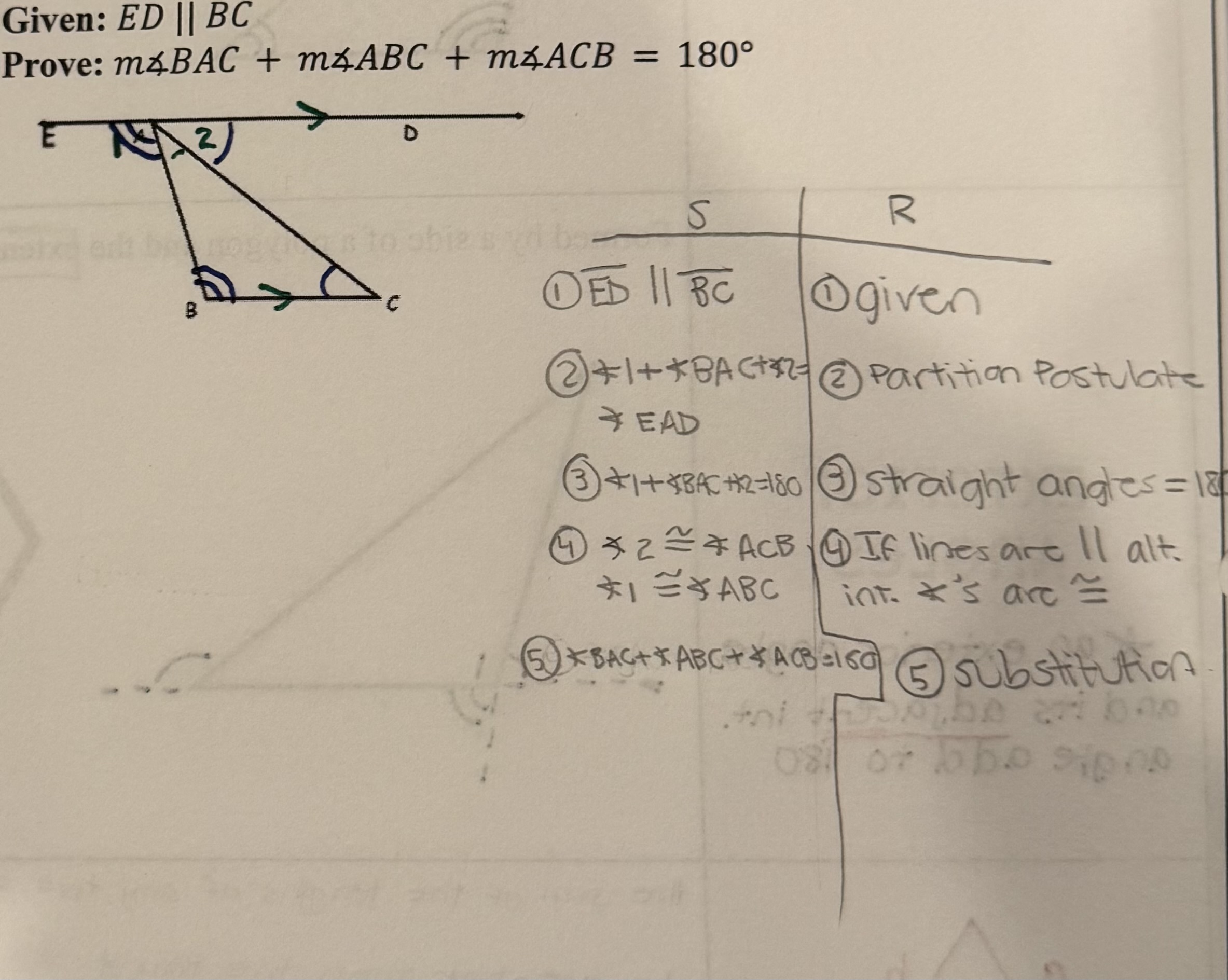<p>Triangle Angle Sum Theorem</p>