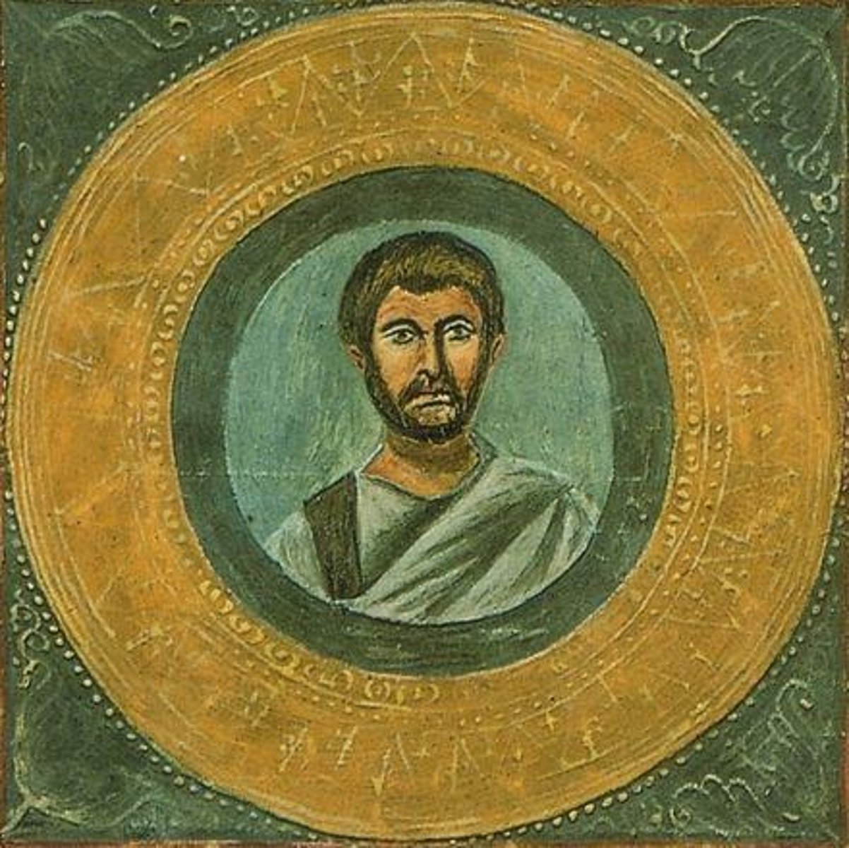 <p>It is an example of an agnomen, meaning 'bearded'.</p>