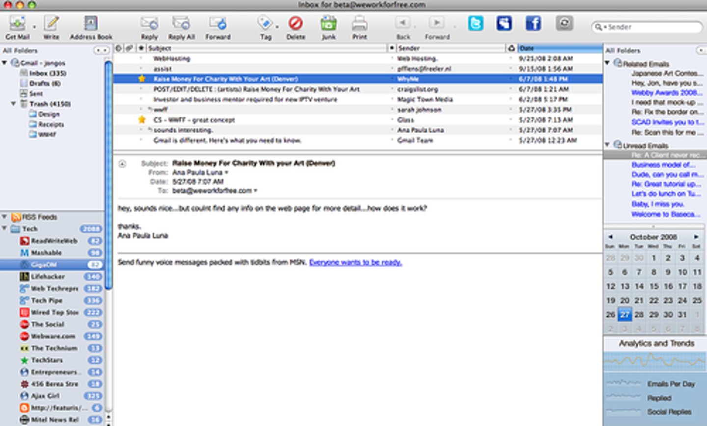 <p>to write an e-mail message</p>
