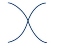 <p>Which gestalt principle do we use to perceive this figure as two crisscrossing lines?</p>