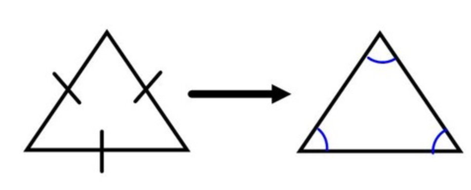 <p>If a triangle is equilateral, then it is equiangular</p>