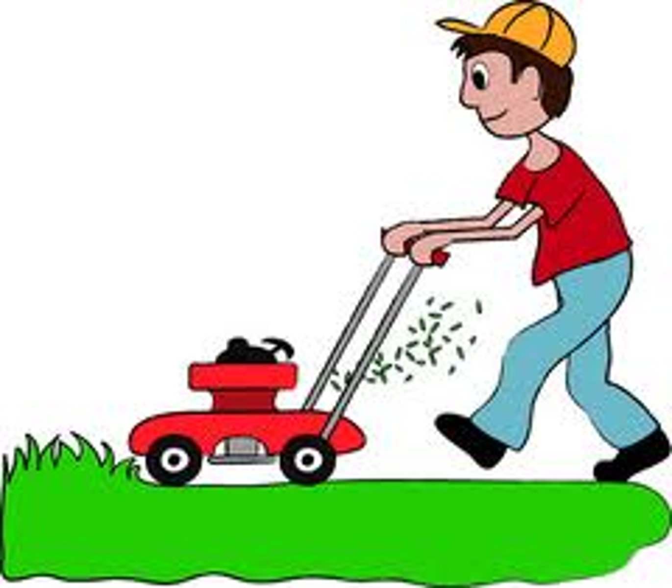 <p>to mow the lawn, to cut the grass</p>