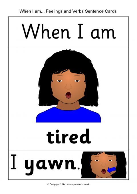 <p>when I am tired, I yawn</p>