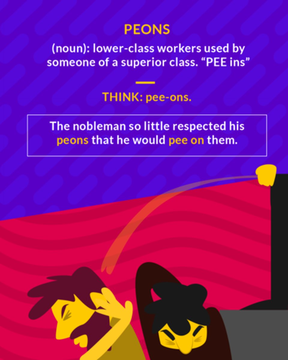 <p>workers forced to labor for a landlord in order to pay off a debt</p><p>(noun) lower-class workers used by someone of a superior class</p>