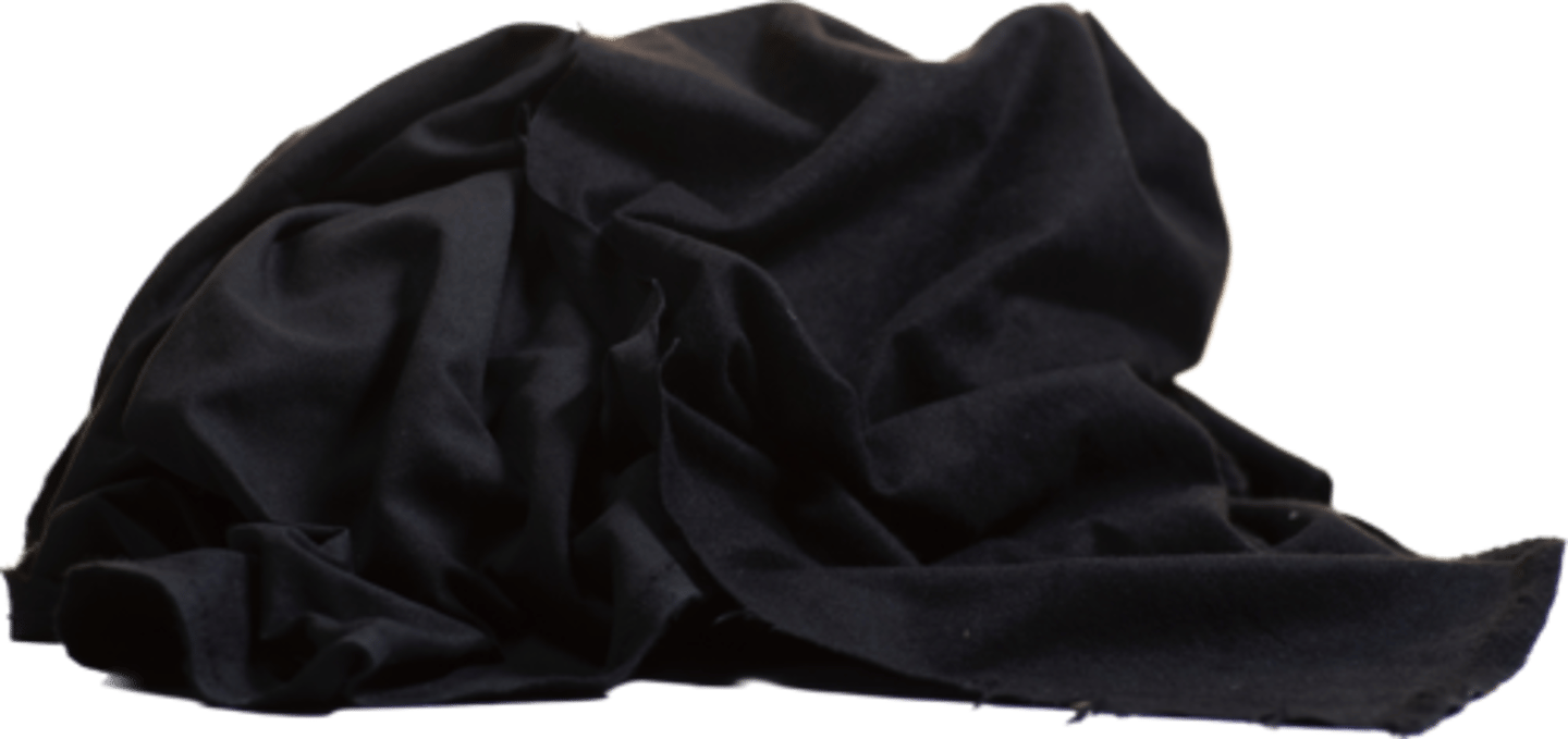 <p>opaque black masking fabric</p>