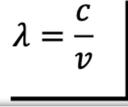 <p>of EMR depends on length of time that a charged particle is accelerated</p><ul><li><p>Mean distance between maximums(or minimums) or a roughly periodic pattern, normally measured in micrometers(micrometers or nanometers)</p></li></ul><p></p>